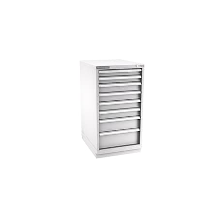 Champion Tool Storage Modular Drawer Cabinet, 8 Drawer, Light Gray, Steel, 22 in W x 28-1/2 in D x 41-3/4 in H N18000801ILCFTB-LG